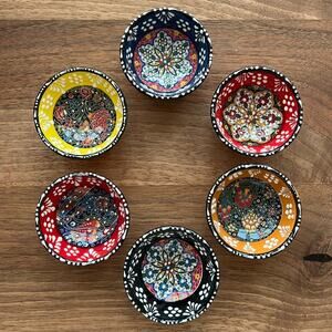 Floral Pattern Ceramic Bowl Set of 6